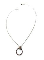 Mariana Necklace Pendant Halo Floral Smoked Topaz & Brown Austrian Crystals My Treasures Coll. - Image 2