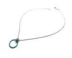 Necklace Pendant By Mariana Woman Halo Turquoise and AB Swarovski Crystals - Image 3