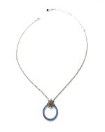 Mariana Necklace Pendant Gorgeous Capri Blue, Rose Peach, & Peridot Austrian Crystals Oasis Sweet Summer Coll. - Image 2