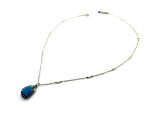 Mariana Necklace Pendant Glamorous Caribbean Blue Opal, Royal Blue, & Chrysolite Opal Austrian Crystals Zhang Silk Road Coll. - Image 3