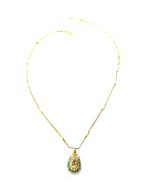 Mariana Necklace Pendant Elegant Lt Peach, Apple Green, & Chrysolite Opal Austrian Crystals Oasis Silk Road Coll. - Image 2