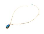 Mariana Necklace Pendant Adorable Aquamarine, Blue Opal, & Forest Green Austrian Crystals Jade Silk Road Coll. - Image 3