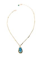 Mariana Necklace Pendant Adorable Aquamarine, Blue Opal, & Forest Green Austrian Crystals Jade Silk Road Coll. - Image 2