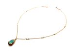 Mariana Necklace Pendant Beautiful Pacific Opal, Padparadscha, & Chrysolite Austrian Crystals Lotus Silk Road Coll. - Image 3