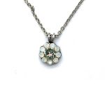 Necklace Pendant By Mariana Once Upon a Mariana Coll. Floral White Opal & Vitral Swarovski Crystals