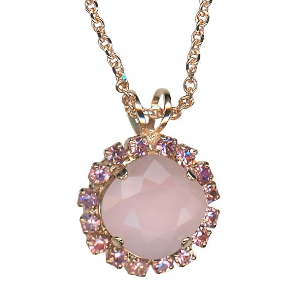 Mariana Necklace Pendant Timeless Rosewater Opal & Lt Rose Austrian Crystals Love Joy Of Life Coll