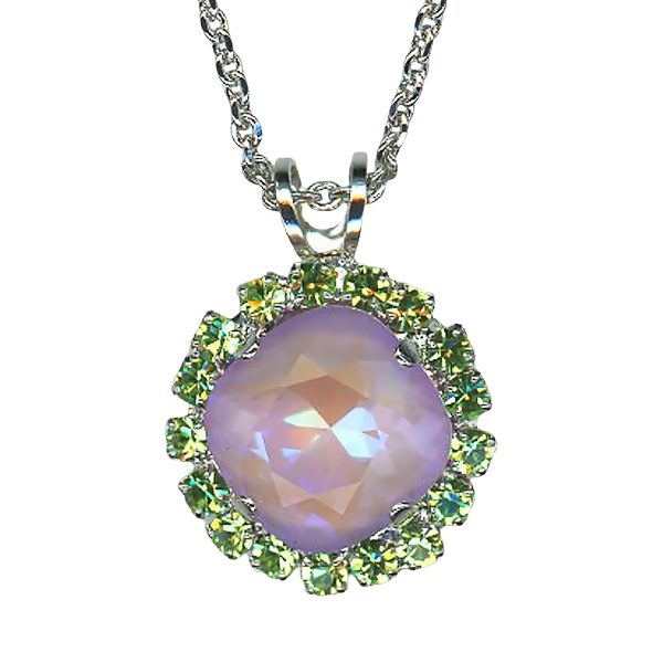 Mariana Necklace Pendant Alluring Peridot & Sun Kissed Lavender Austrian Crystals Romancing In Rio Summer 2022 Coll.