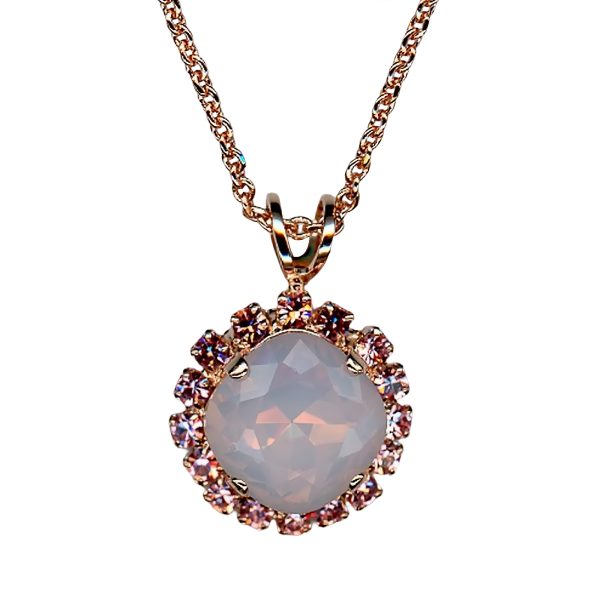 Mariana Necklace Pendant Exquisite Lt Rose & Rose Opal Austrian Crystals My Treasures Coll.
