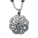 Mariana Necklace Pendant Luxurious Lt Azure & Moonlight Austrian Crystals Italian Ice The Sweet Life Coll.