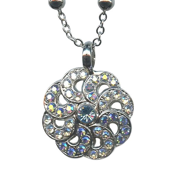 Mariana Necklace Pendant Luxurious Lt Azure & Moonlight Austrian Crystals Italian Ice The Sweet Life Coll.