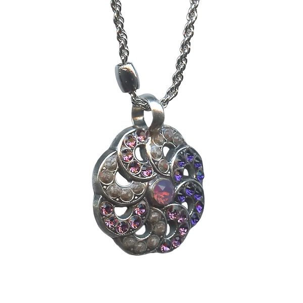 Mariana Necklace Pendant Classy Purple Velvet, Cyclamen Opal, & Amethyst Austrian Crystals Desire Nirvana Coll.