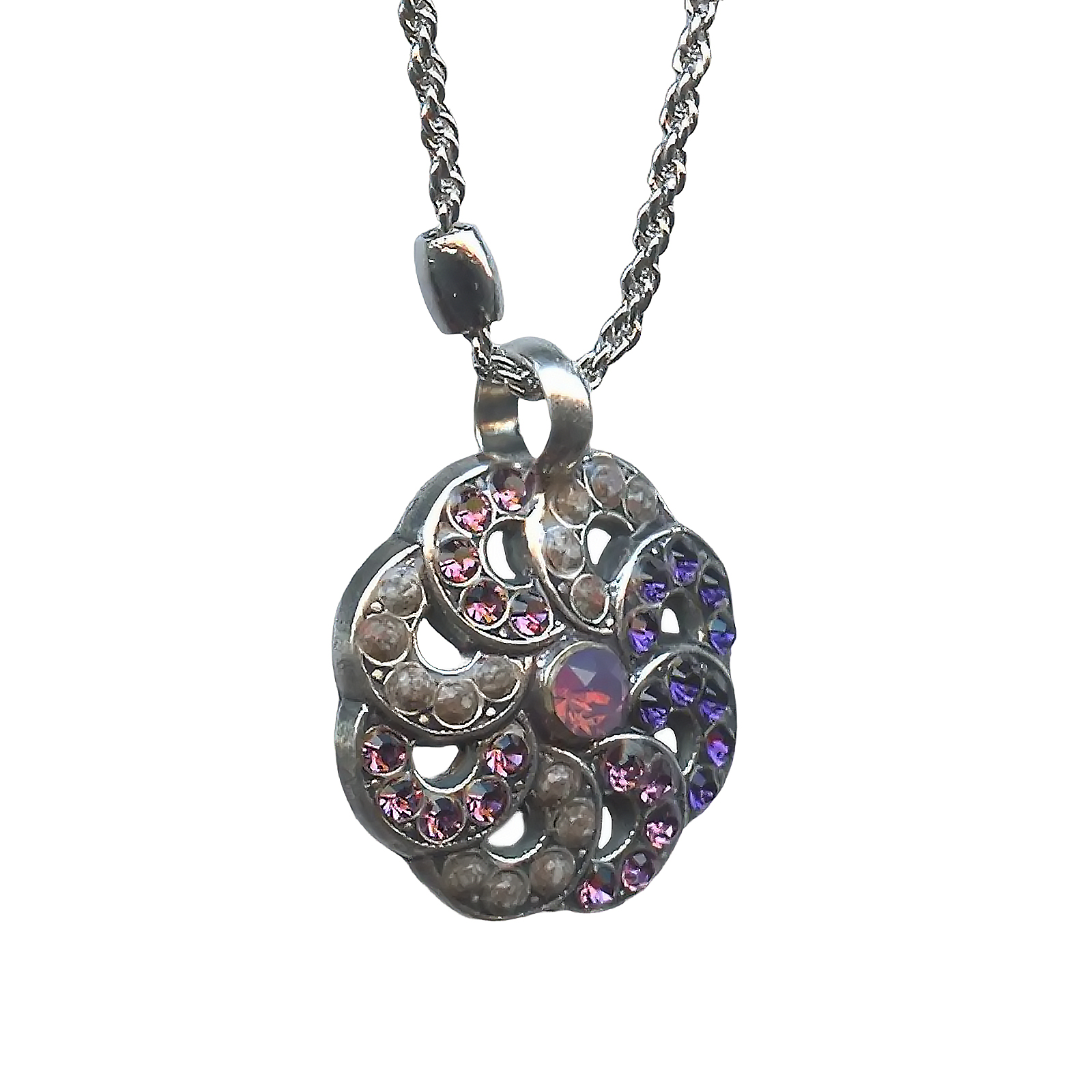 N-5083-2-2044-SP (1) Mariana Necklace Pendant Classy Purple Velvet, Cyclamen Opal, & Amethyst Austrian Crystals Desire Nirvana Coll. - Image 1