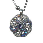 Mariana Necklace Pendant Precious Purple Velvet, Clear & AB Austrian Crystals My Treasures Coll. - Image 3