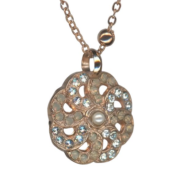 Mariana Necklace Pendant Fab Sand Opal, Moonlight, & Pearl Austrian Crystals SeaShell Nature Coll