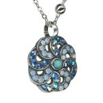 Mariana Necklace Pendant Glitzy Sapphire AB, Blue Opal & Turq Austrian Crystals My Treasures Coll. - Image 2
