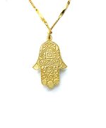 Mariana Necklace Pendant Hamsa in Peridot & AB Austrian Crystals Oasis Silk Road Coll. - Image 2