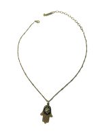 Necklace Pendant By Mariana Hamsa in Jet Black and Silver Night Swarovski Crystals - Image 3