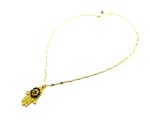 Mariana Necklace Pendant Hamsa in Jet Black & Silver Night Austrian Crystals My Treasures Coll. - Image 3