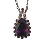 Mariana Necklace Pendant Sophisticated Purple & Aurum Austrian Crystals Bohemian Rhapsody Songbook Coll. - Image 3