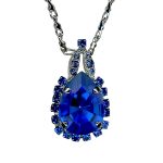 Necklace Pendant By Mariana Woman Alluring Sapphire Swarovski Crystals - Image 2