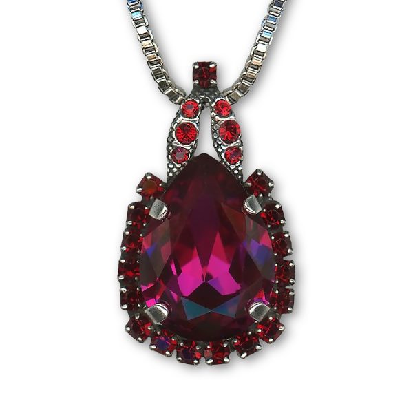 Mariana Necklace Pendant Sophisticated Siam & Ruby Austrian Crystals Lady In Red Songbook Coll.