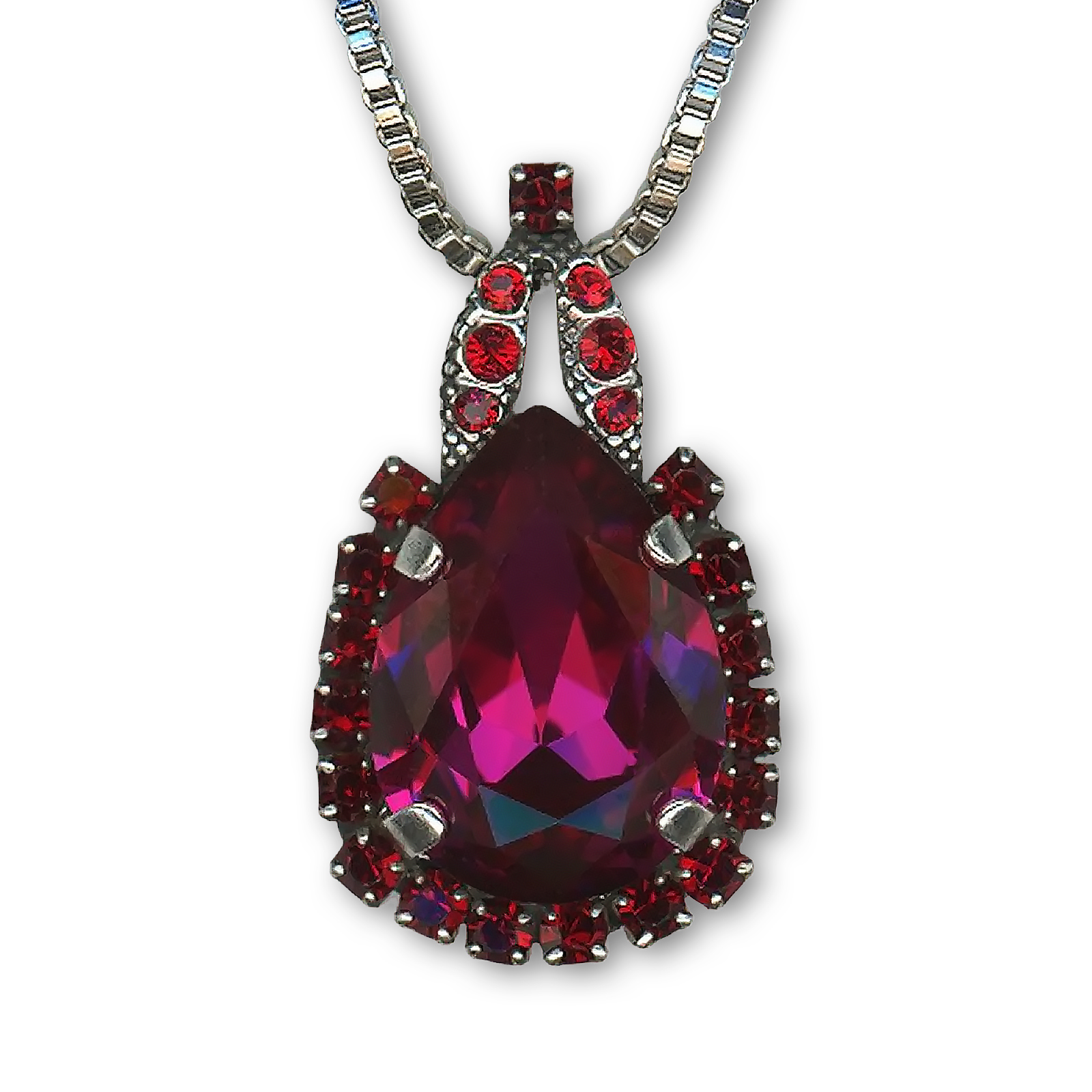 N-5098-8-1070-SP (1) Mariana Necklace Pendant Sophisticated Siam & Ruby Austrian Crystals Lady In Red Songbook Coll. - Image 1
