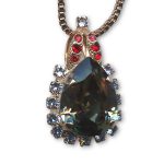 Mariana Necklace Pendant Exquisite Black Diamond, Lt Siam, & Denim Blue Austrian Crystals Gaea Odyssey Coll. - Image 2
