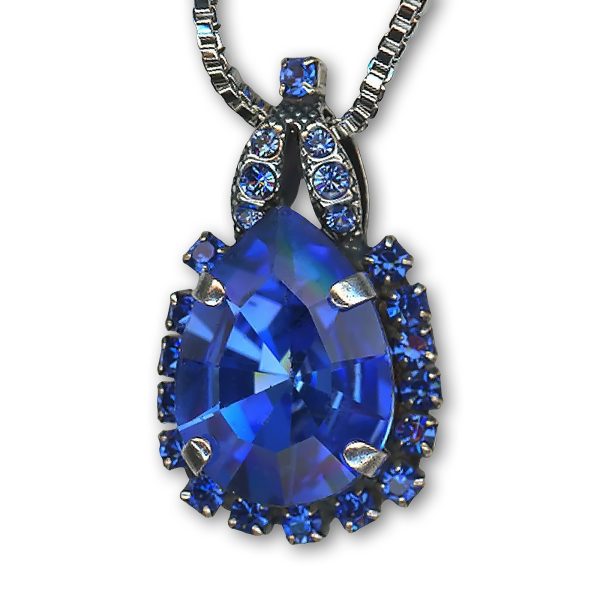 Mariana Necklace Pendant Alluring Sapphire Austrian Crystals My Treasures Coll.