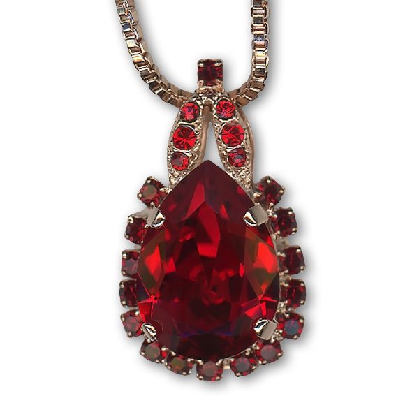 Mariana Necklace Pendant Stunning Siam Austrian Crystals My Treasures Coll.
