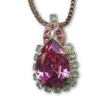 Mariana Necklace Pendant Lovely Rose & Pacific Opal Austrian Crystals My Treasures Coll. - Image 2