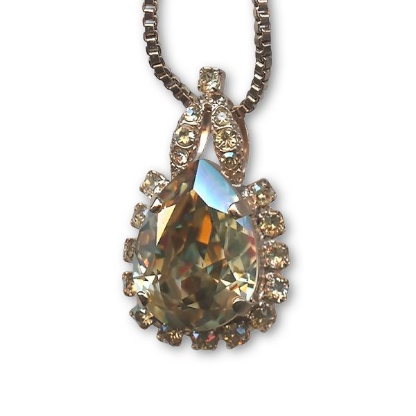 Mariana Necklace Pendant Beautiful Golden Shadow Austrian Crystals My Treasures Coll.