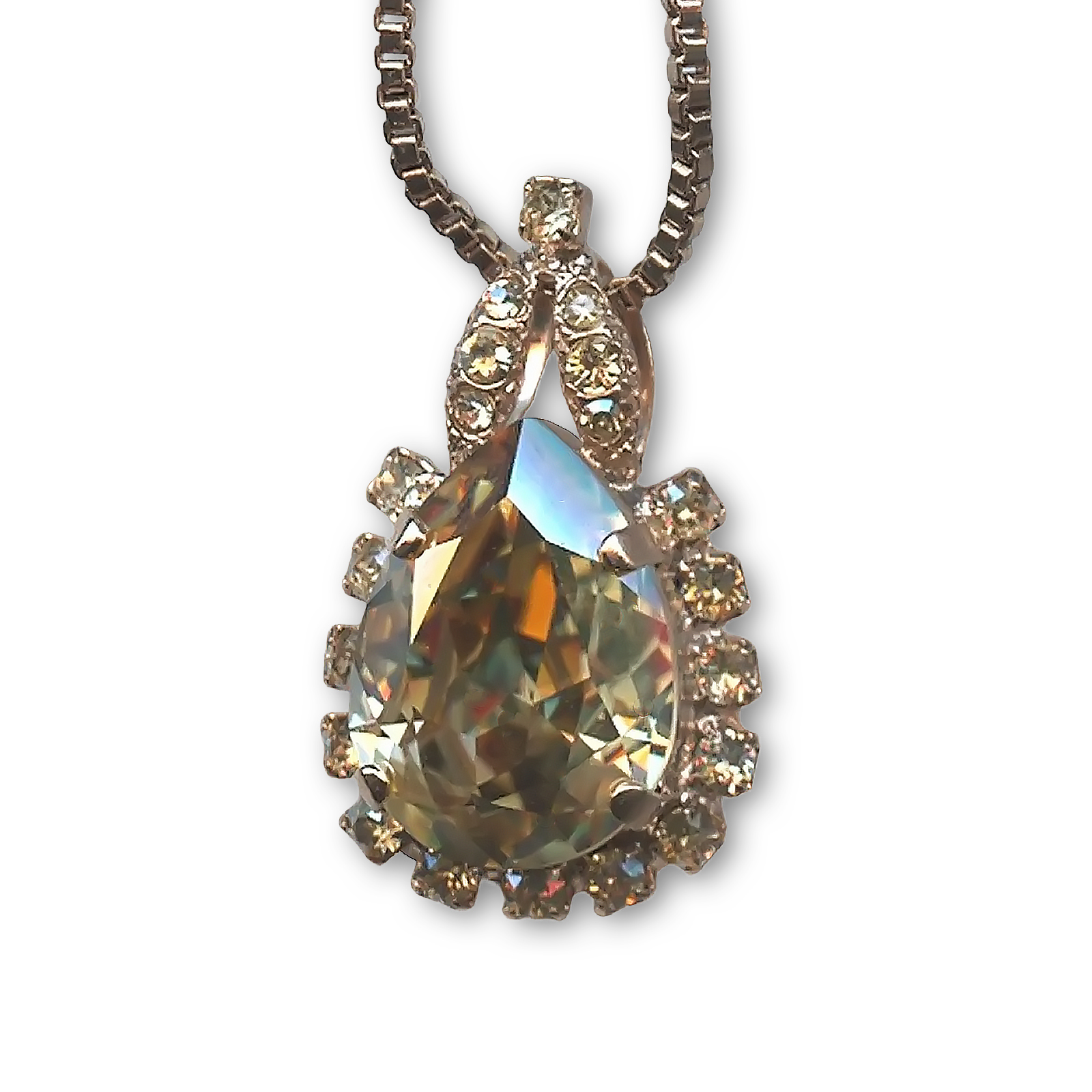 N-5098-8-216216-RG (1) Mariana Necklace Pendant Beautiful Golden Shadow Austrian Crystals My Treasures Coll. - Image 1