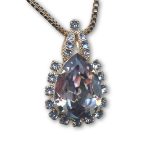 Mariana Necklace Pendant Luxurious Smoky Muave & Lt Sapphire Austrian Crystals My Treasures Coll. - Image 2