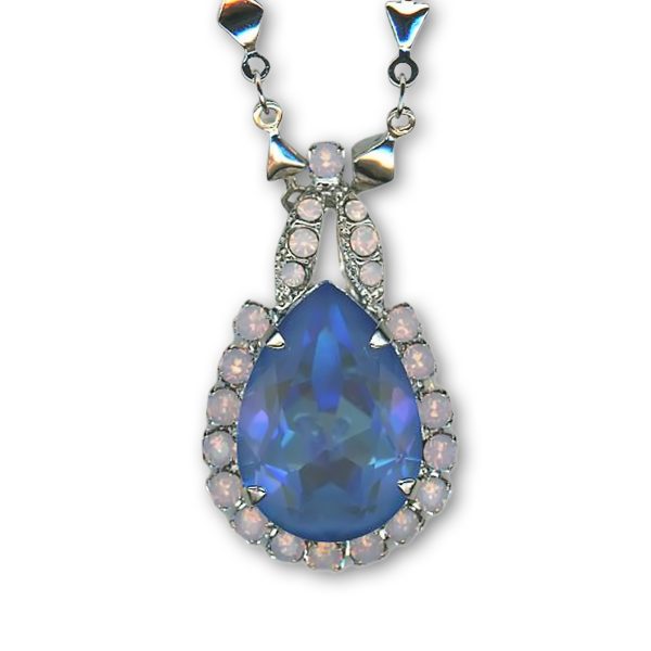 Mariana Necklace Pendant Gorgeous Ocean Delite & Rose Opal Austrian Crystals My Treasures Coll.