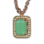 Mariana Necklace Pendant Sophisticated Jonquil & Pacific Opal Austrian Crystals Blondie Solis Coll. - Image 2