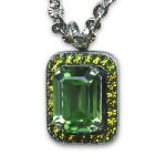 Mariana Necklace Pendant Alluring Olivine & Grass Green Austrian Crystals My Treasures Coll. - Image 2