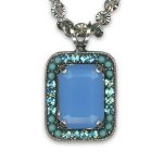 Mariana Necklace Pendant Sophisticated Blue Opal, Turq, & Aquamarine Austrian Crystals My Treasures Coll. - Image 2