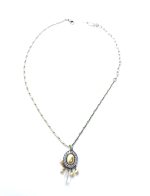Necklace Pendant By Mariana Woman Timeless Cream Pearl and Clear Swarovski Crystals - Image 2