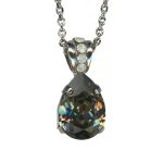Necklace Pendant By Mariana Black Diamond and White Opal Swarovski Crystals