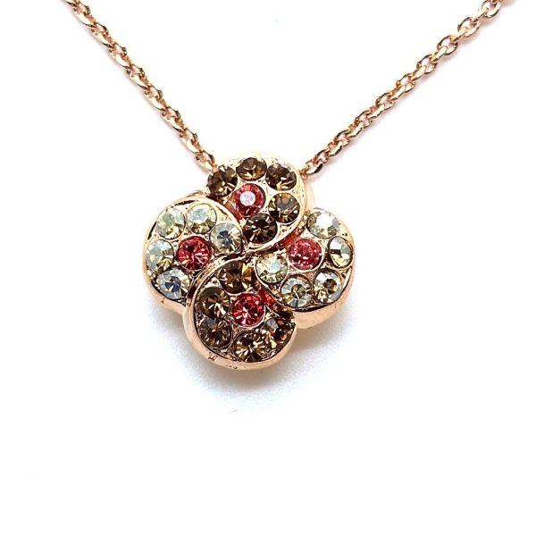 Necklace Pendant By Mariana Woman Charming Golden and Topaz Swarovski Crystals