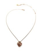 Necklace Pendant By Mariana Woman Charming Golden and Topaz Swarovski Crystals - Image 2