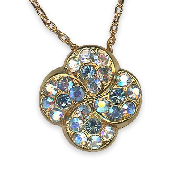 Mariana Necklace Pendant Glitzy AB & Aquamarine Austrian Crystals Italian Ice The Sweet Life Coll.