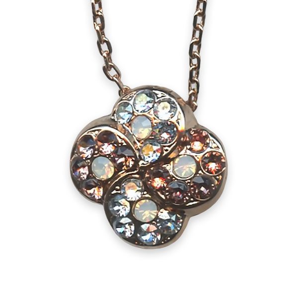 Necklace Pendant By Mariana Stunning Peach and White Opal Swarovski Crystals
