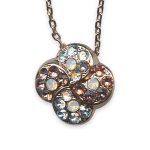 Necklace Pendant By Mariana Stunning Peach and White Opal Swarovski Crystals - Image 3