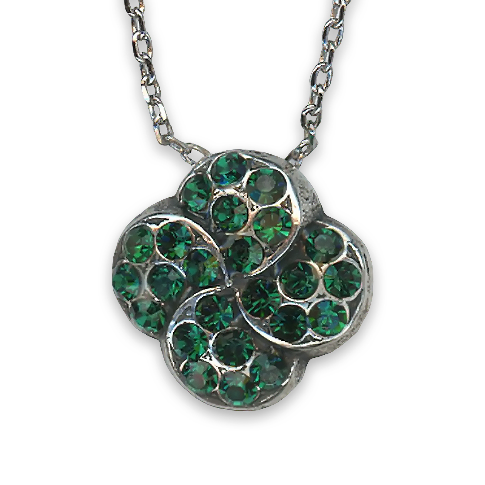 N-5319-3-205205-SP (1) Mariana Necklace Pendant Beautiful Emerald Austrian Crystals My Treasures Coll. - Image 1