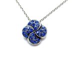 Necklace Pendant By Mariana Woman Glamorous Sapphire Swarovski Crystals