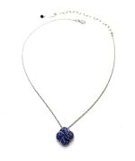 Necklace Pendant By Mariana Woman Glamorous Sapphire Swarovski Crystals - Image 2