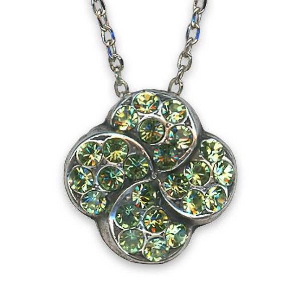 Mariana Necklace Pendant Adorable Peridot Austrian Crystals My Treasures Coll.