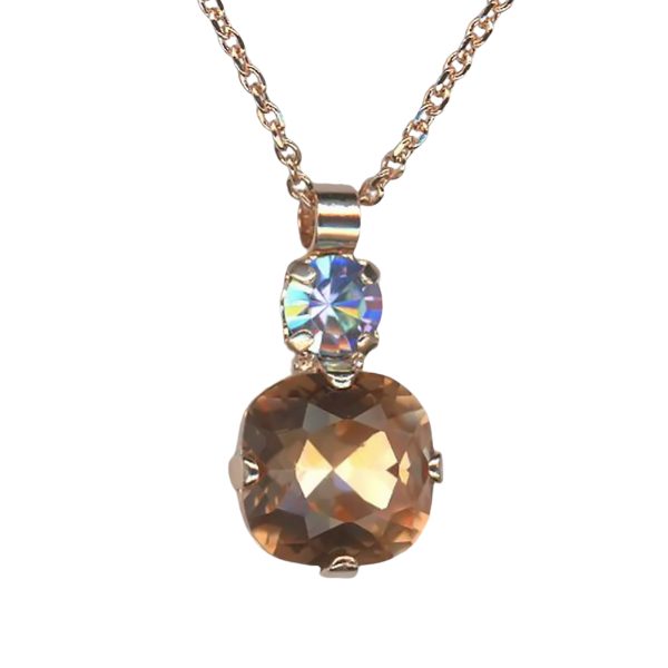 Mariana Necklace Pendant Glamorous Lt Peach & Vitral Lt Austrian Crystals Ice Queen Once Upon a Mariana Coll.