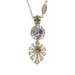 Mariana Necklace Pendant Boho Gypsy Vitral Lt, Silk, Blk Dia, & White Opal Austrian Crystals Ice Queen Once Upon a Mariana Coll. - Image 3
